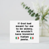 Italienische Pasta Postkarte (Stehend Vorderseite)