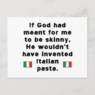 Italienische Pasta Postkarte