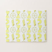 Italienische Pasta Shapes Penne Bowtie Elbow Macar Puzzle (Horizontal)