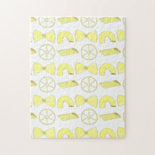 Italienische Pasta Shapes Penne Bowtie Elbow Macar Puzzle (Vertikal)