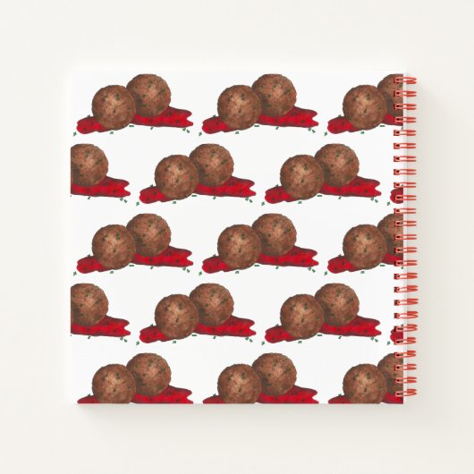 Italienische Pasta Spaghetti Meatballs Marinara Notizbuch (Rückseite)