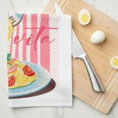 Italienische Pasta Spaghettis Geschirrtuch (Viertel Falte)