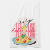 Italienische Pasta Spaghettis Geschirrtuch (Vertikal)