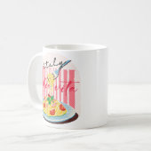 Italienische Pasta Spaghettis Kaffeetasse (Vorderseite Links)
