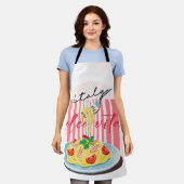 Italienische Pasta Spaghettis  Schürze (Getragen)