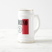 Italienische Paten: Padrino Numero UNO Bierglas (VorderseiteRechts)