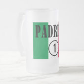 Italienische Paten: Padrino Numero UNO Mattglas Bierglas (Vorderseite Links)