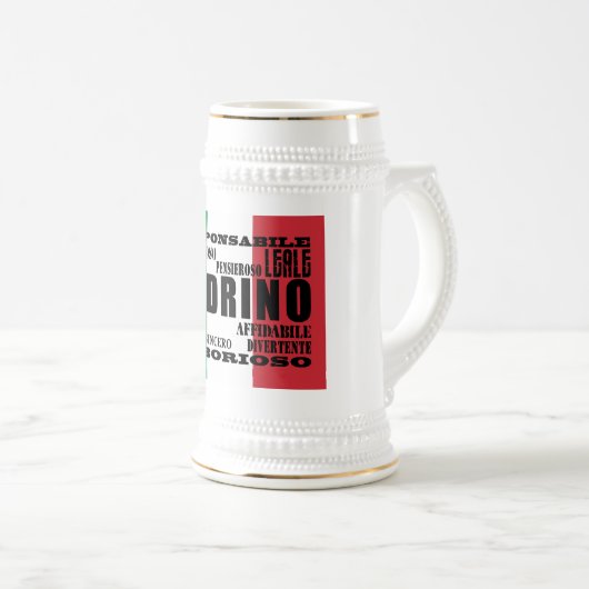 Italienische Paten: Qualitäten Bierglas (VorderseiteRechts)