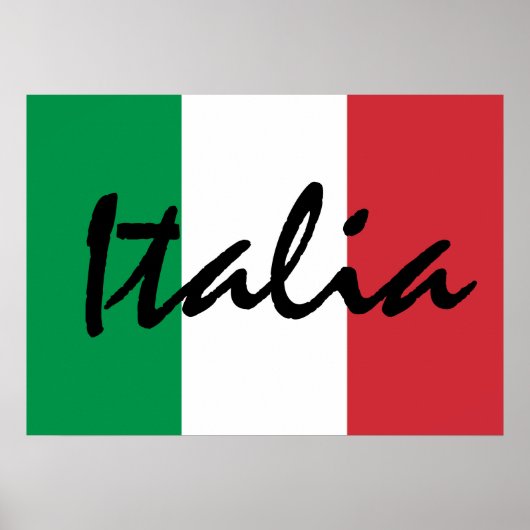 Italienische personalisierte Flagge Poster (Vorne)