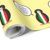 Italienische Pinguinflagge Geschenkpapier (Rolleneckpunkt)