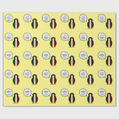 Italienische Pinguinflagge Geschenkpapier (Flach)