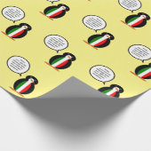 Italienische Pinguinflagge Geschenkpapier (Ecke)