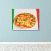 Italienische Pizza auf Leinwand (Insitu (Holzboden))