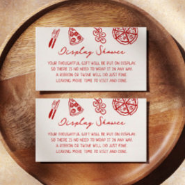 Italienische Pizza Babydusche Begleitkarte