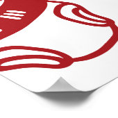 Italienische Pizza Ciao Bambina Baby Dusche Willko Poster (Ecke)