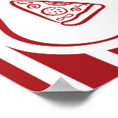 Italienische Pizza Ciao Bambino Babydusche Willkom Poster (Ecke)