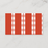 Italienische Pizza Diner Restaurant Business Card Visitenkarte (Rückseite)