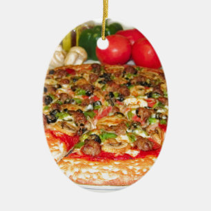 Italienische Pizza Keramikornament