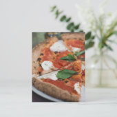 Italienische Pizza Margherita Postkarte (Stehend Vorderseite)