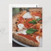Italienische Pizza Margherita Postkarte (Vorne/Hinten)