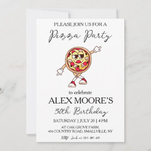 Italienische Pizza-Party Einladungen