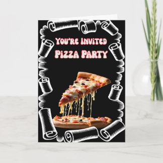 Italienische Pizza-Party-Nacht Feiertagskarte