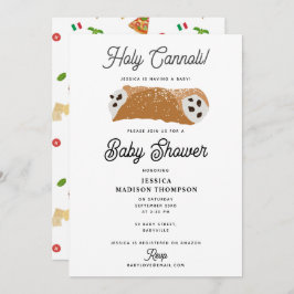 Italienische Pizza Pasta Holy Cannoli Babydusche Einladung