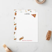 Italienische Pizza Pasta Tiramisu Muster Mitteilungskarte (Vorderseite/Rückseite Beispiel)