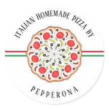 Italienische Pizza personalisierter Heimunternehme