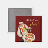 ITALIENISCHE PIZZA, rot Magnet (Vorderseite/Rückseite)