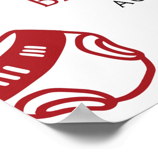 Italienische Pizza Special Lieferung Baby Dusche W Poster (Ecke)