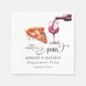 Italienische Pizza | Winzige Hochzeit Serviette (Vorderseite)