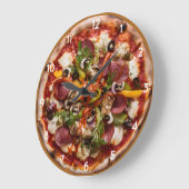 Italienische Pizzeria Pizza Küche oder Restaurant  Große Wanduhr (Winkel)