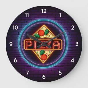 Italienische Pizzeria Pizza Küche oder Restaurant  Große Wanduhr