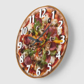 Italienische Pizzeria Pizza Küche oder Restaurant  Große Wanduhr (Winkel)