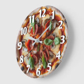 Italienische Pizzeria Pizza Küche oder Restaurant  Große Wanduhr (Winkel)