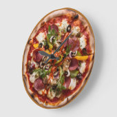 Italienische Pizzeria Pizza Küche oder Restaurant  Große Wanduhr (Winkel)