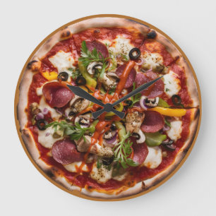 Italienische Pizzeria Pizza Küche oder Restaurant Große Wanduhr