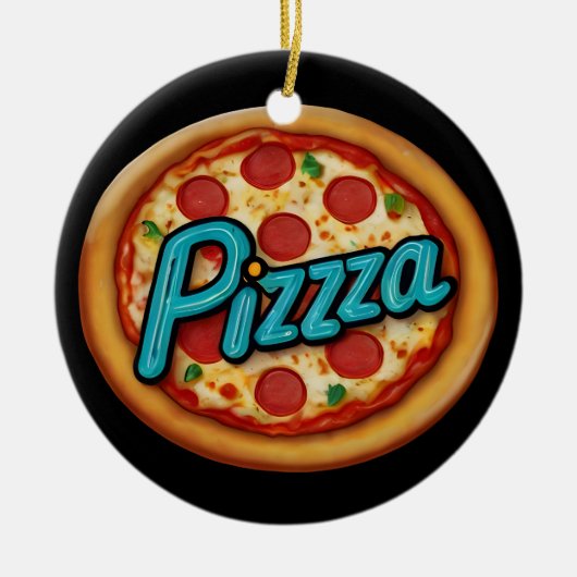 Italienische Pizzeria Pizza Küche oder Restaurant Keramik Ornament (Vorne)