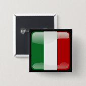 Italienische polierte Flagge Button (Vorne & Hinten)