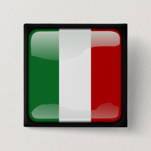 Italienische polierte Flagge Button