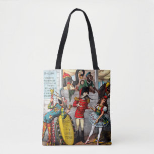 Italienische politische Karikatur von Zirkusdarste Tasche