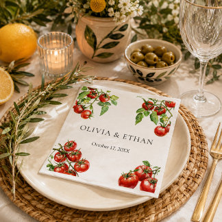 Italienische Pomodoro-Hochzeit Serviette