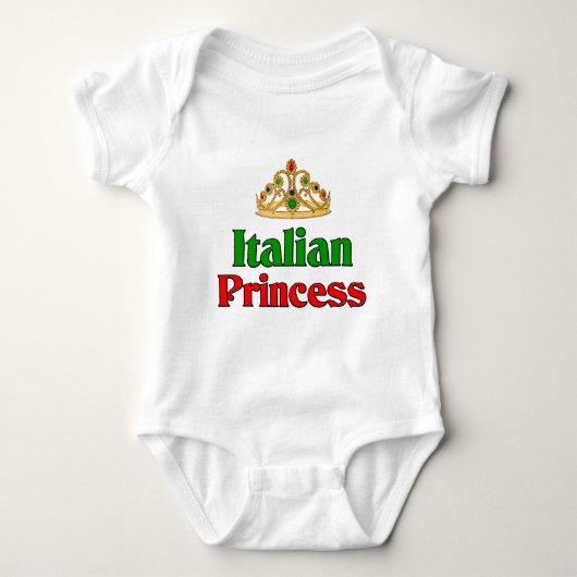 Italienische Prinzessin Baby Strampler (Vorderseite)