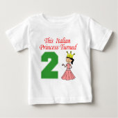 Italienische Prinzessin drehte zwei Baby T-shirt (Vorderseite)