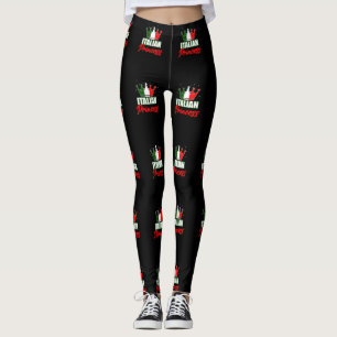 Italienische Prinzessin - Italienische Flagge Leggings