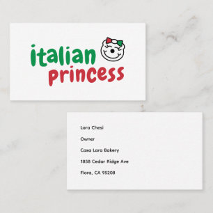 Italienische Prinzessin - Niedlicher handGezeichne Visitenkarte