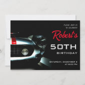 Italienische Race Car Birthday Einladung (Vorderseite)