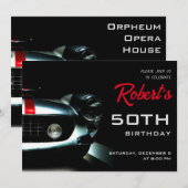 Italienische Race Car Birthday Einladung (Vorne/Hinten)