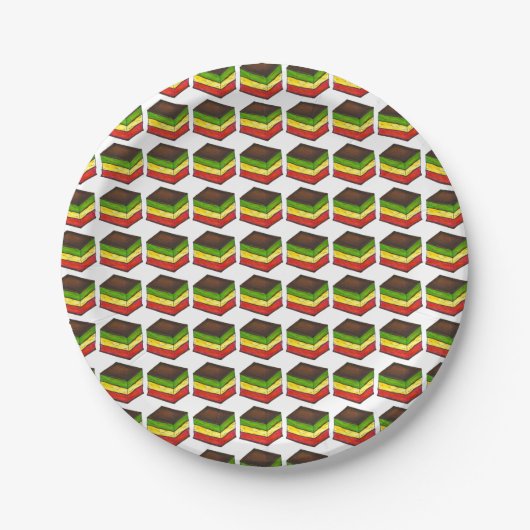 Italienische Rainbow Seven Layer Tricolor Cookie B Pappteller (Vorderseite)